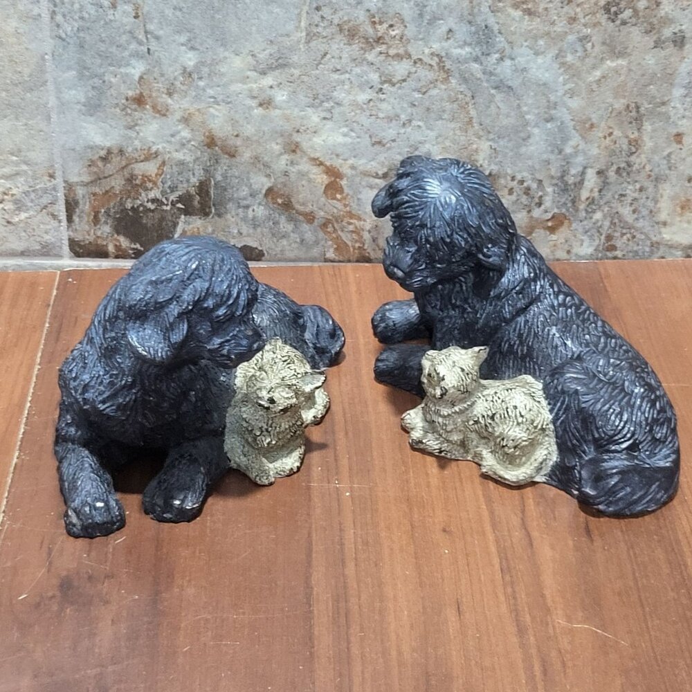 Austin Metal Cast Iron Furry Friends Dog Cat 2006 Pair of 2 - Picture 11 of 12
